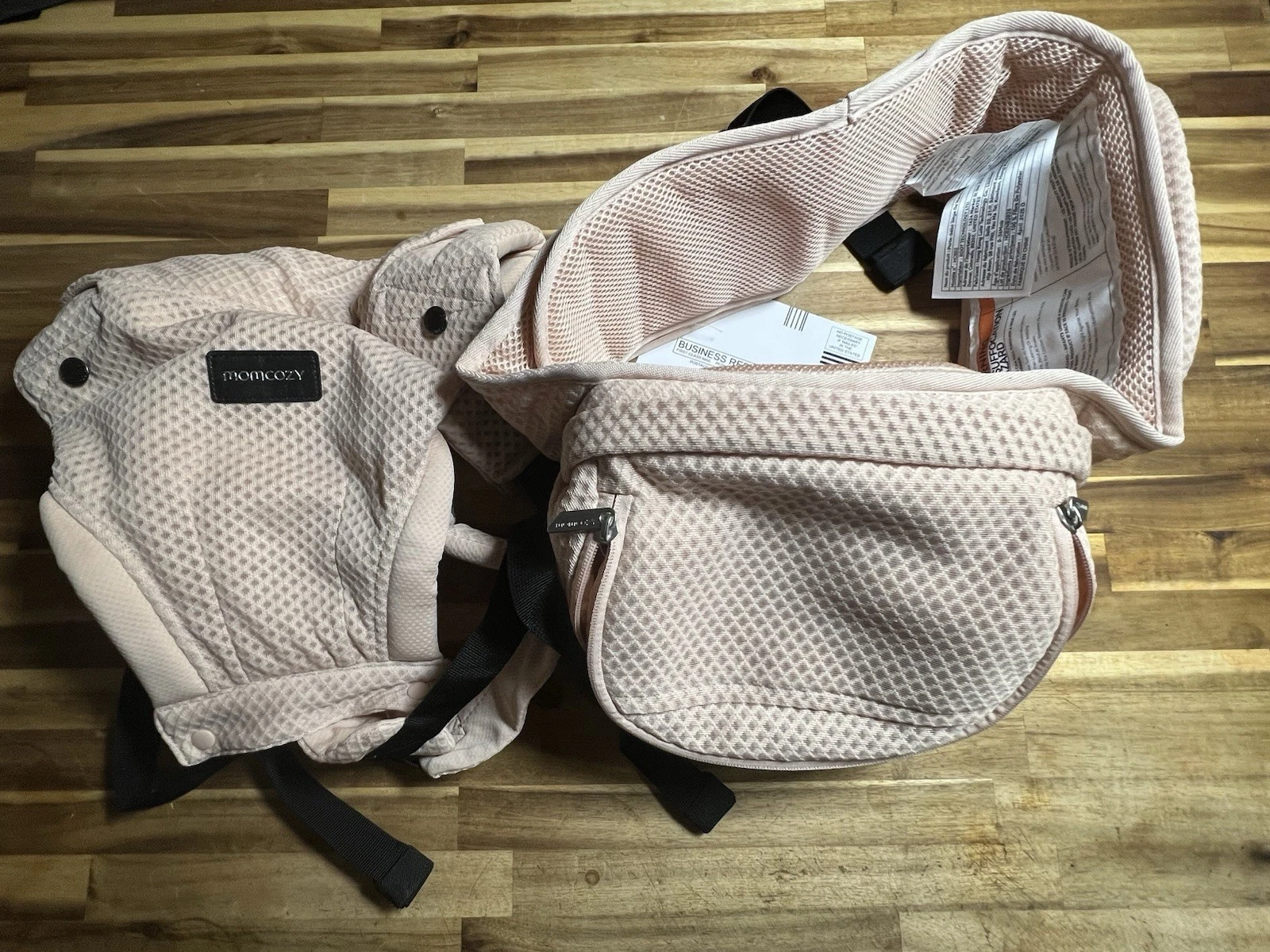 Momcozy 2-in-1 Hip Seat and Baby Carrier - Pink