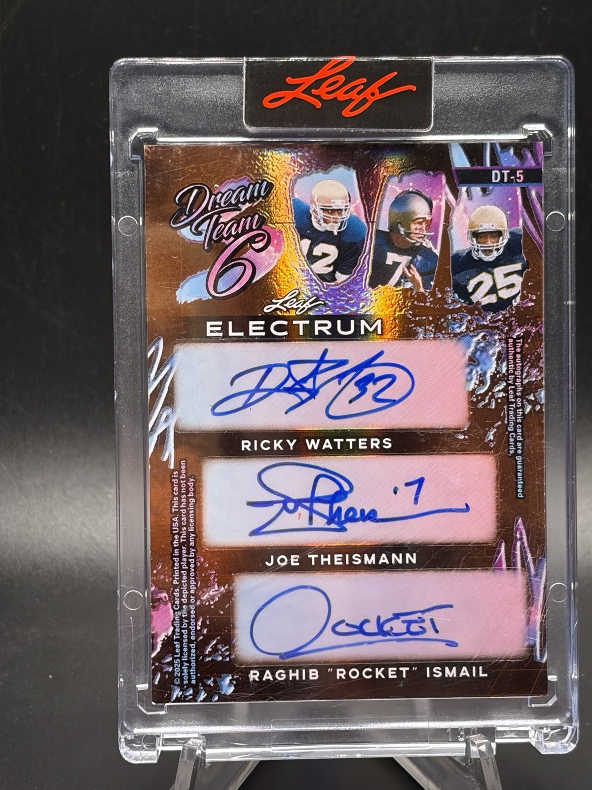 2025 Leaf Electrum Dream 1/1 Auto MONTANA BLEIER WATTERS ISMAIL THEISMANN BROWN view 2
