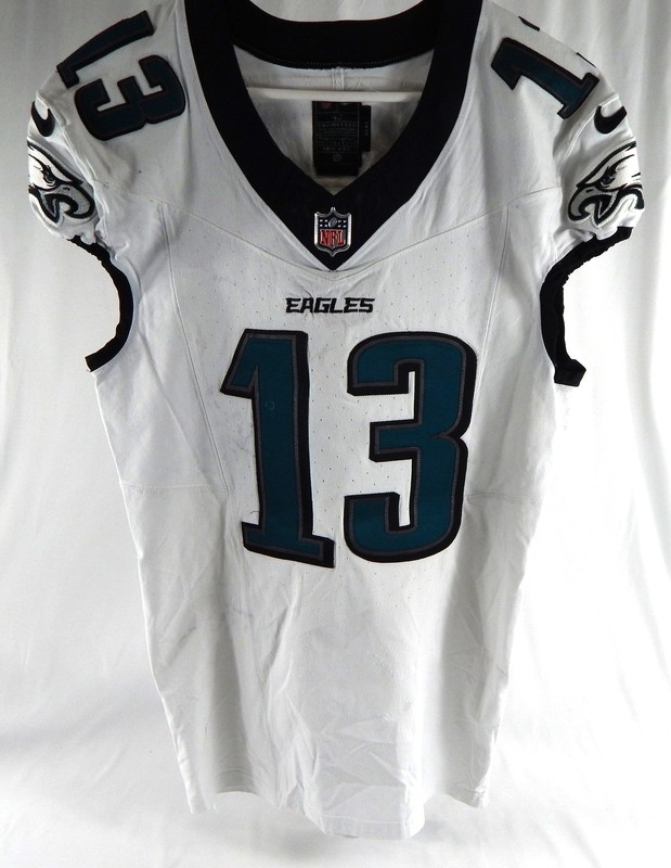 2024 Philadelphia Eagles Azeez Ojulari #13 Game Used White Jersey 42 923