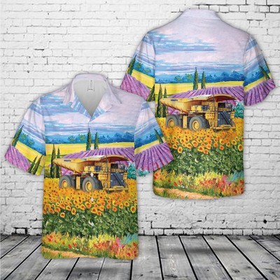 Komatsu 930 E 5 Mining Dump Truck Hawaiian Shirt