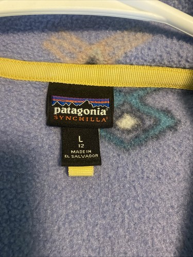 Vintage Patagonia Kids Large 12 Synchilla T Snap Fleece Aztec Multicolor GUC - Picture 6 of 13