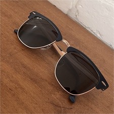 Ray-Ban Clubmaster Metal RB3716 Men's Sunglasses Black Lens 145mm