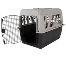 Pet Kennel Medium 36" Dog Crate Plastic Pet Travel Carrier for Pets 50-70lb Grey