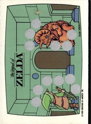 1989 O-Pee-Chee Nintendo Legend of Zelda Screen 9 Scratch-Off Card Raw