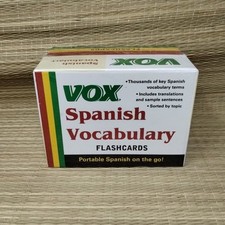 Spanish Vocabulary Flashcards VOX Sealed New