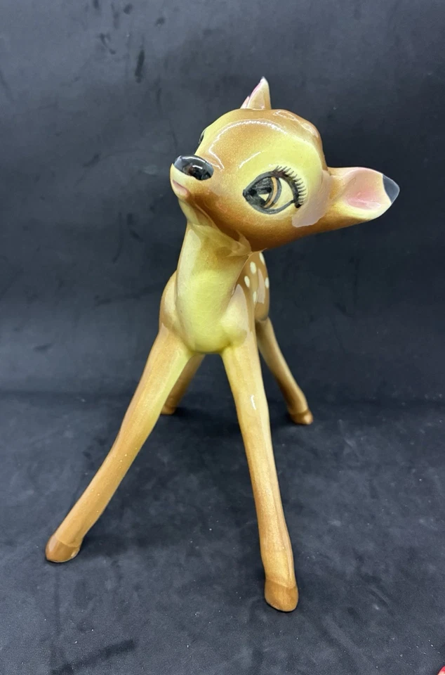 Винтажный Evan K. Shaw 1940 большой Disney Bambi керамический олень фигурка изящный! - Изображение 2 из 4