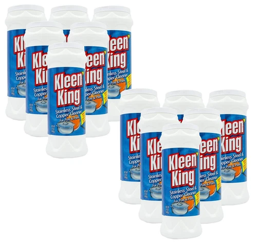 King Kleen Stainless Steel Cookware Cleaner and Copper Cleaner (14 oz, 12 Pac...