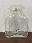 Vintage Blenko Art Glass Clear Carafe Bottle Decanter Pitcher VASE