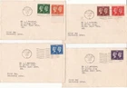 GB KGVI Stamp Centenary Set SG 479 - 484 on 4 x FDC's - 6 May 1940 BRISTOL CDS's