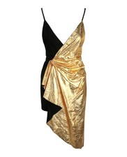 Gucci Womens Asymmetric Suede Mini Dress