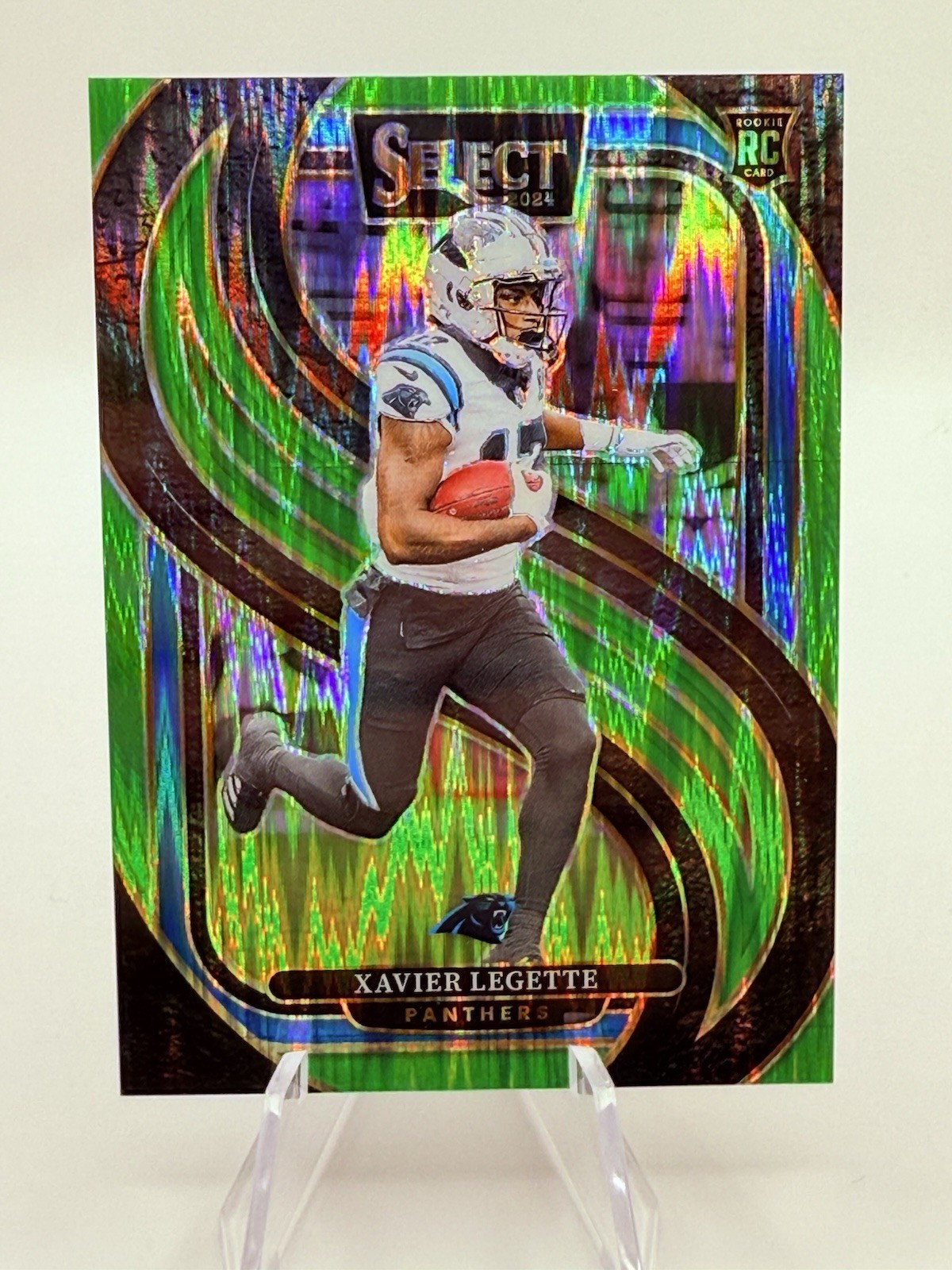 2024 Panini Select - Premier Level Xavier Legette Neon Green Shock Prizm /499