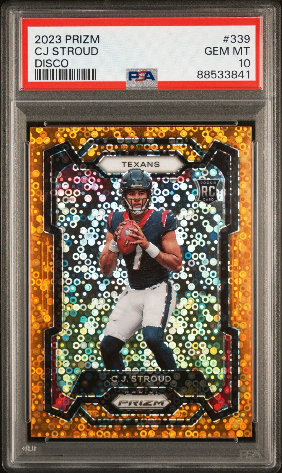 2023 Panini Prizm - Rookies C.J. Stroud #339 Disco Prizm (RC) PSA 10