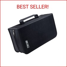 DVD Case, 128 Capacity CD/DVD Case Wallet Binder Storage Holder Booklet for Car