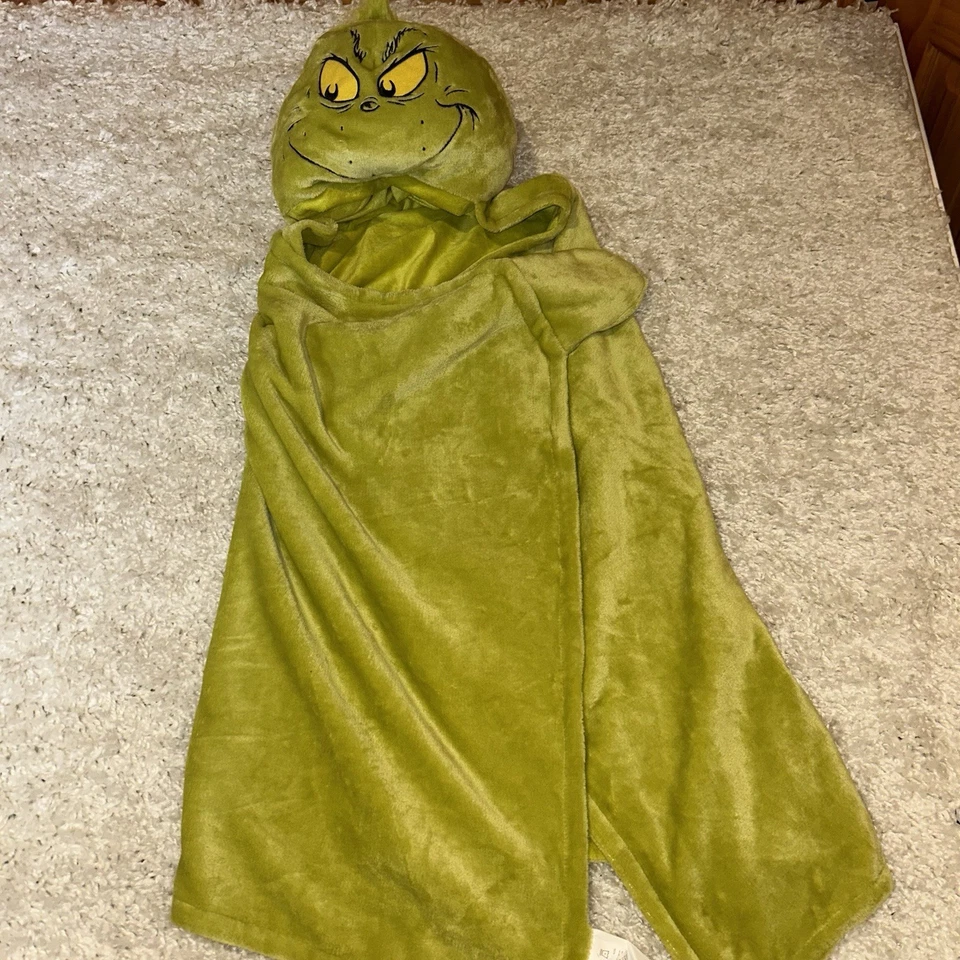The Grinch Hooded Blanket Green, 30" X 50" - Image 2 of 4