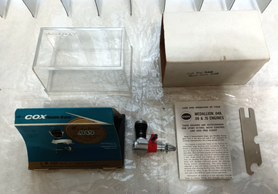 COX Medallion .049 Model Airplane VINTAGE Engine NIB NEW Thimble