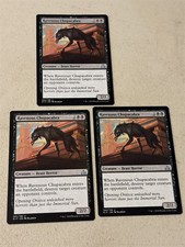 3 x mtg Ravenous Chupacabra, Rivals of Ixalan, slight play