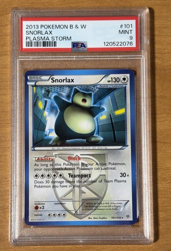 Snorlax graded PSA 9 for sale on eBay