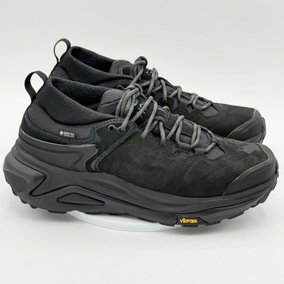 Hoka Kaha 3 Low GTX Mens 9.5 Triple Black Gore-Tex Trail Shoes 1162532 - NEW