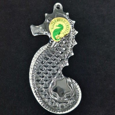 Waterford Annual Seahorse Clear Lead Crystal 2015 Ornament In Box 40005051