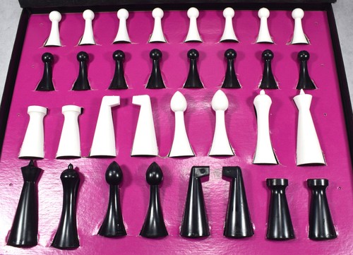 1960 Herman Ohme MCM Mid Century Modern Schach Männer Figuren in Original Box - Bild 3 von 7