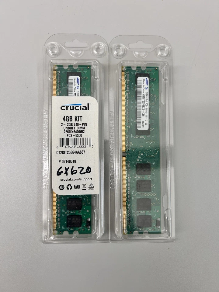 Crucial 4GB Kit Samsung 512MB DDR2 667MHz PC2-5300 DIMM memory module - Image 4 of 4