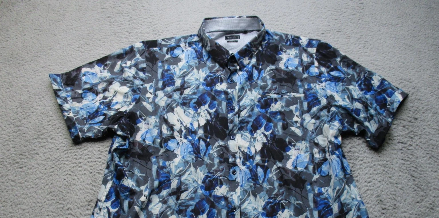 7Diamonds Shirt Mens 2XL Monday Flowers Classic Fit 4-Way Stretch