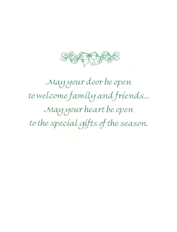 Red Sled Sledding Welcoming Front Door Holiday Greeting Cards - Set of 40 - Image 2 of 3