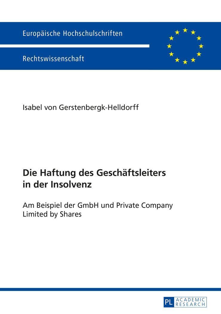 Thumbnail - Isabel Von Gerstenbergk- | Die Haftung Des Geschäftsleiters In Der