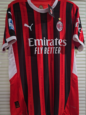 AC Milan ストライプユニフォームMサイズ AC MILAN HOME ITALY 24/25 - GIMENEZ # 7 - 2XL (USA-XL) Slim Fit | eBay