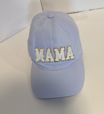 David & Young Blue & Gold Baseball Hat Mama Mom FWCAP5202 100% Cotton Adjustable