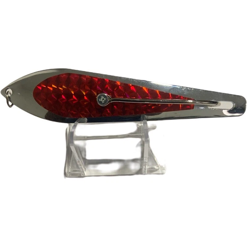 Red Holographic Drone Trolling Spoon 14.5cm 5.7 Inches With Mustad Hook - Image 2 of 4