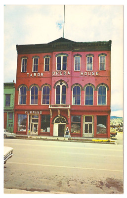 Vtg Postcard-Tabor Opera House-Leadvill CO-Street View-Furmans-Chrome-CO4
