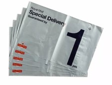Royal Mail Special Delivery Next Day 1pm Grey Poly Mailing Bags C3 Pack Of 50