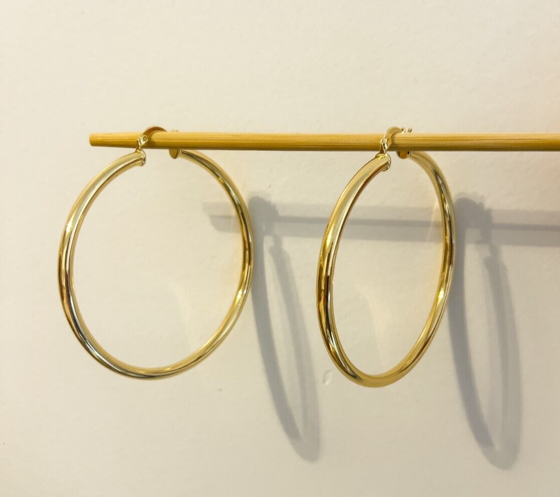 14k Gold-Filled Round Hoops Earrings