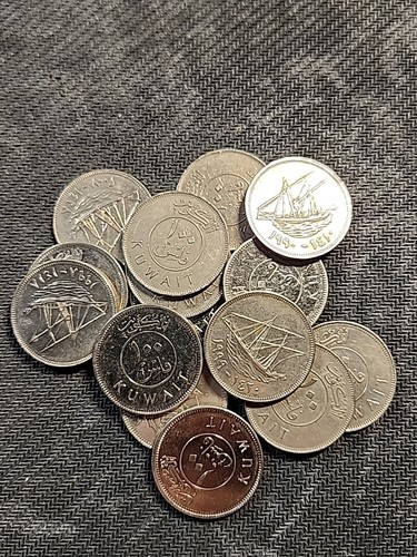 KUWAIT 100 Fils - 6.5 g ⌀ 26 mm XF Free Shipping-Mixed Dates-Sail Boat
