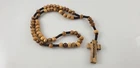 Handmade Holy Land Jerusalem Olive Wood Rosary Beads - Wood Grain varies, Gift