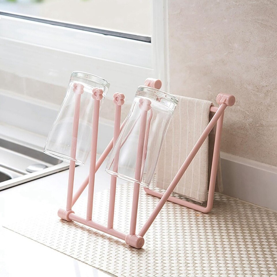 Dishwashing Cloth Holder, Foldable Vertical Rag Rack, Kitchen Towel