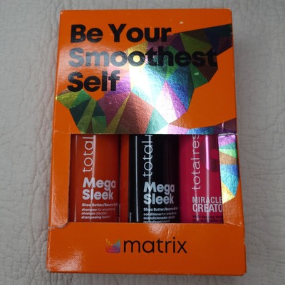 Matrix Total Results Mega Sleek Shampoo Conditioner Miracle Creator Hair 3pc Kit