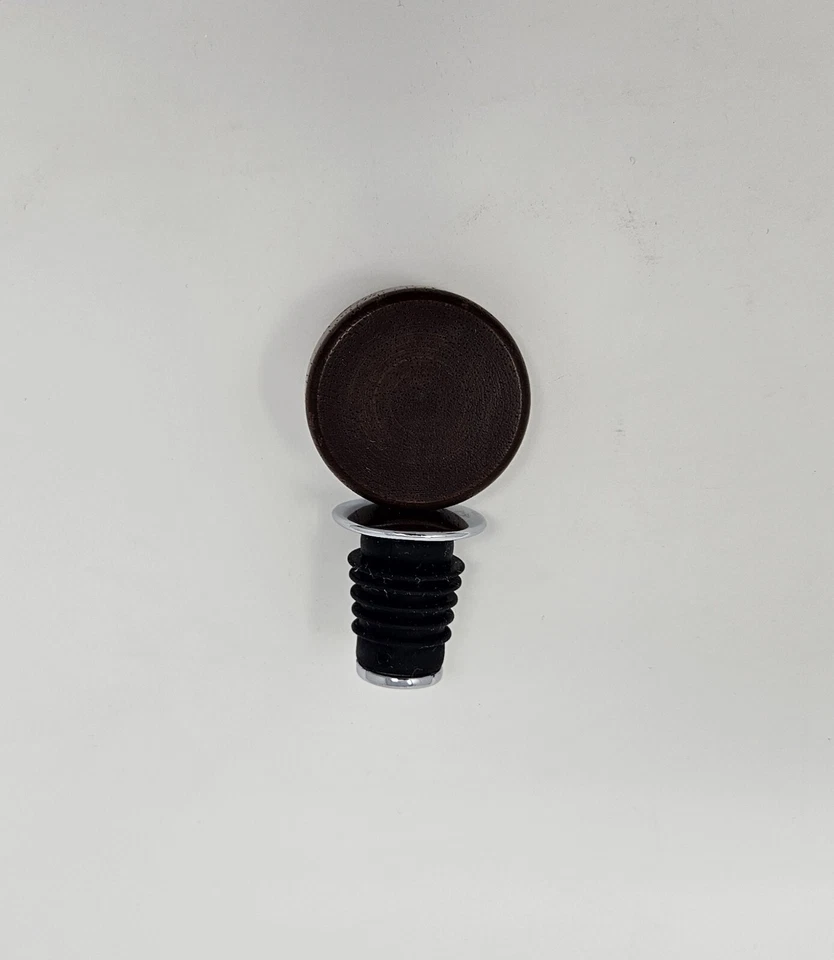 Tapón de botella de vino de peltre y madera MEDALLION ~ Sello hermético ~ BOTELLA DE VINO ~ Foto 2 de 3