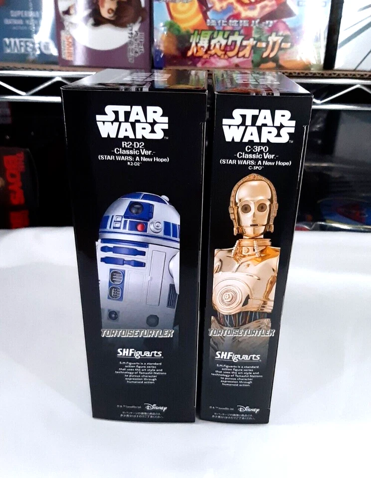 Figura de acción Bandai S.H.Figuarts C-3PO R2-D2 versión clásica Star Wars A New Hope Foto 4 de 4