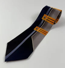 Bergamo New York Men 100% Silk Traditional Neck Tie  Multicolor  NWOT