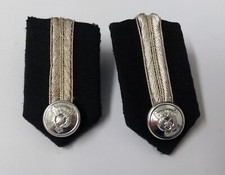 Oman Gorgets Collar Tabs With Silver Detail Chrome Officers Insignia Buttons X2