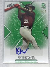 2021 LEAF PERFECT GAME GREEN DEUNDRE JONES PAPER RC AUTO # 5/10