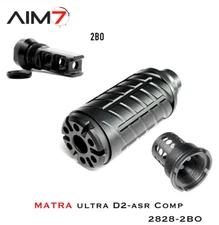 Aim7 MATRA Ultra D2 1.375X24 Booster Housing & Breek Arms 2BO Muzzle Brake