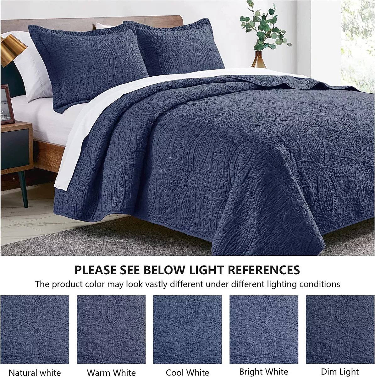 Navy king size quilt deals