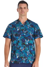 Lilo and Stitch Cherokee Scrubs Tooniforms Disney Mens V Neck Top TF730 LHNG