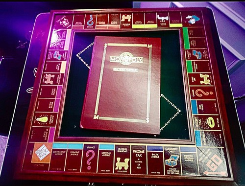 Franklin Mint 1991 Collectors Edition Monopoly Game Board Set Wood Case!
