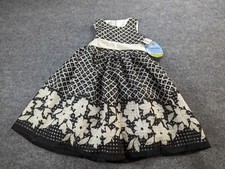 Cinderella Dress Girls 8 By Special Occasions Black / White Bow -lined Gown NWT