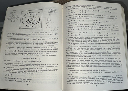 Vintage 1963 Introduction to Mathematics Text Work Book University of Maryland - Picture 8 of 10