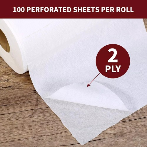 Pack of 12 Bamboo Kitchen Towels Rolls of Super Absorbent, Eco-Friendly Towels - Picture 8 of 11